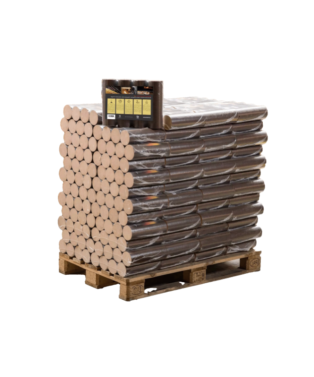 Bûche compressée - Briquettes 100% Hêtre Premium - 960kg (96 sacs de 10 kg)