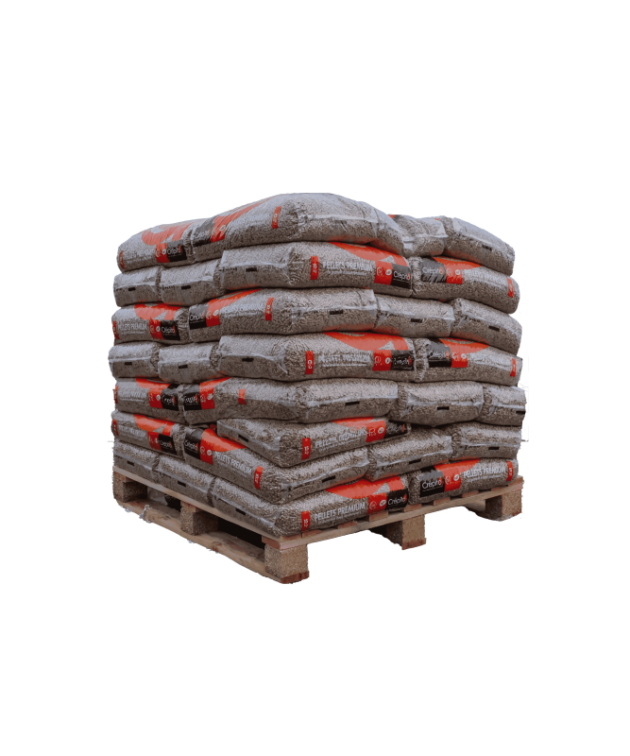 Demi Palettes granulés de bois sacs Crépito