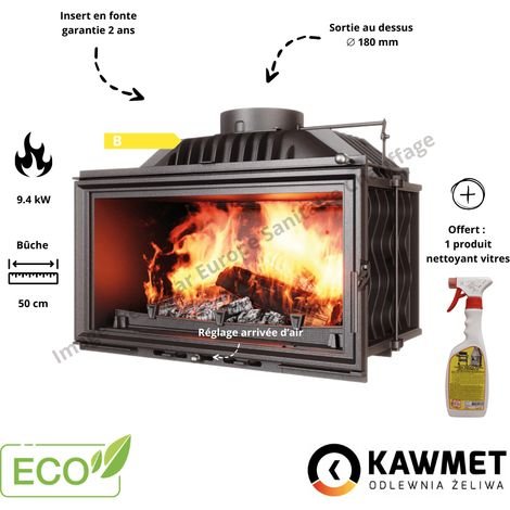 Insert à bois performant W15 10 KW WR KAWMET