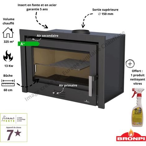 Insert de cheminée à bois