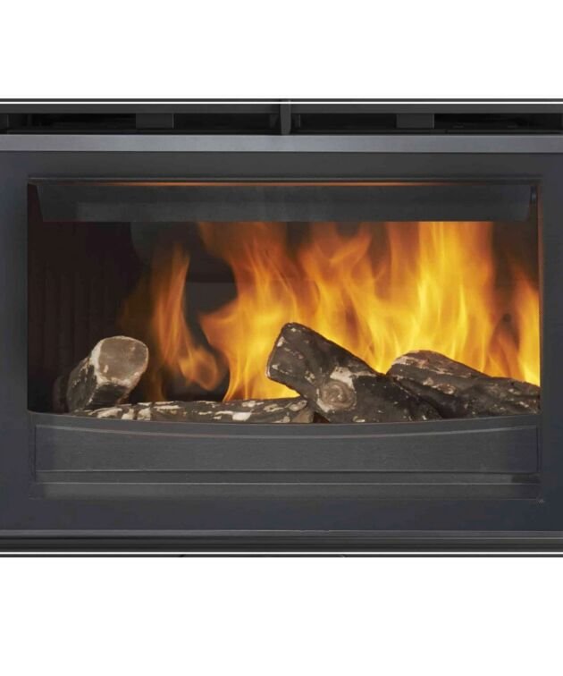 Insert pour cheminée godin 660224 modane 75-2 pf 10kw peint noir